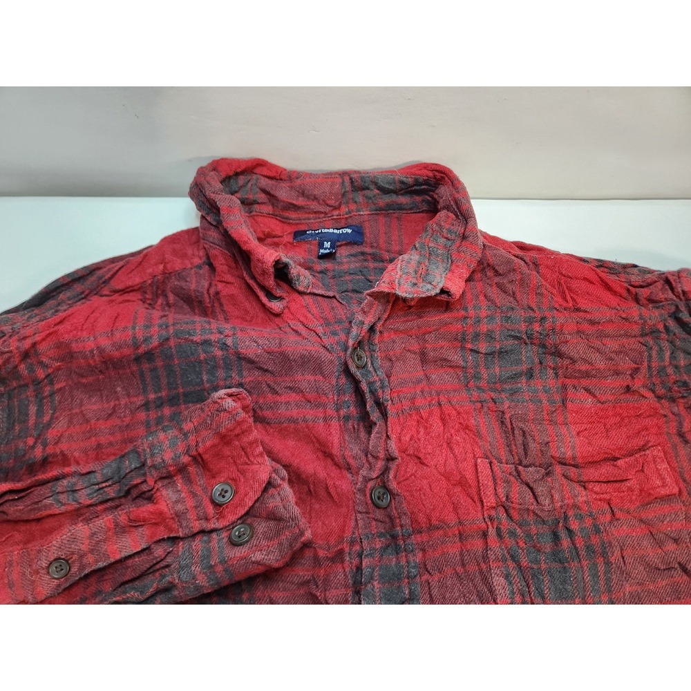 Crofts & Barrow Mens Plaid Flannel Button Down Shirt Medium Casual Long‎ Sleeve